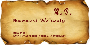 Medveczki Vászoly névjegykártya